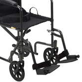 drive Lightweight Steel Transport Chair, 17-Inch Seat Width